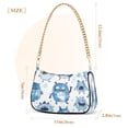 thumbnail image 3 of One Shoulder Chain Handbag 7.1x11x2.8in Women's Hobo Handbags Tote Handbags Shoulder Handbags Card Bag Cash Bag Key Bag Little Blue Cartoon Monsters Cute, 3 of 7
