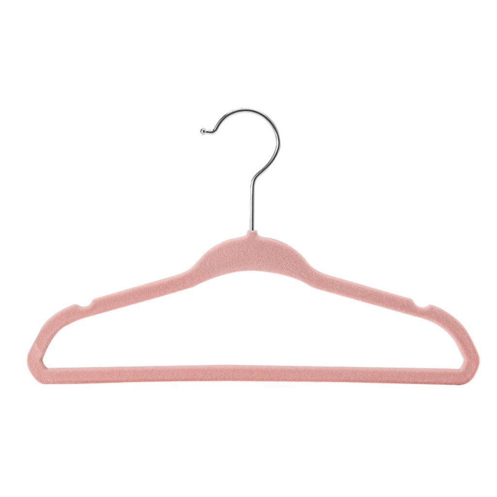 Velvet Non-Slip Clothes Hangers, Student Velvet Hangers, 10 In, No Slip Grip, Student Apparel, Grey, 10 Pack