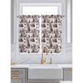 thumbnail image 2 of Kitchen Curtains 45 Inches length, Brown Bear Window Treatment Curtain Drapes, Hunting Bear Forest Wildlife Animals Vintage Lightweight Window Panels for Living Room Bedroom, 52"x45", 2 Panels, 2 of 7