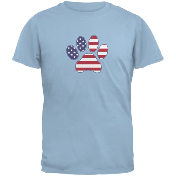 4th of July Patriotic Dog Paw Mens T Shirt