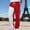 Red, variant on Generic Mens Baggy Fleece Sweatpants Fashion Color Block Loose Fit Wide Leg Pants Elastic Waist Drawstring Straight Pant