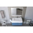 thumbnail image 7 of Castello USA Nile 36" Blue Wood Floating Vanity with White Top and Chrome Trim, 7 of 7