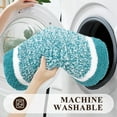 thumbnail image 4 of Findosom 3pcs Bathroom Rugs Set with U-Shaped Mat, Non Slip, Quick Drying, Ultra Soft and Water Absorbent Bath Rug Mat Carpet Machine Washable 20"x32"+20"x59"+U Shape 20"x24" Aqua, 4 of 7