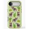 Okapi and Potted Plant Light Green Tough Case for Apple iPhone ...