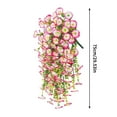 thumbnail image 3 of Arghm 29.53in Artificial Petunia Garland - Purple Pink Realistic Flowy Home Wedding Yard Wall Hanging Decor,Light Pink, 3 of 7