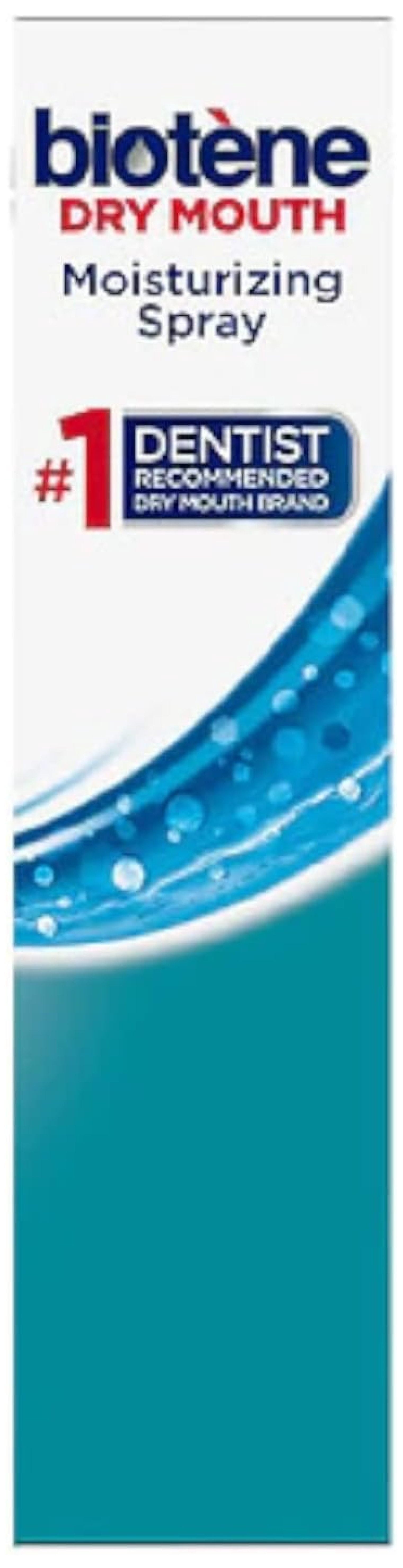 Biotene Moisturizing Dry Mouth Spray, Moisturizing Spray for Dry Mouth and Bad Breath, Gentle Mint - 1.5 fl oz (Pack of 4)