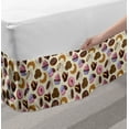 thumbnail image 2 of Coffee Bed Skirt, Coffee Shop Themed Image with Cups Cookies Cake Chocolate Artwork Pattern, Elastic Bedskirt Dust Ruffle Wrap Around for Bedding Decor, 4 Sizes, Multicolor, by Ambesonne, 2 of 2