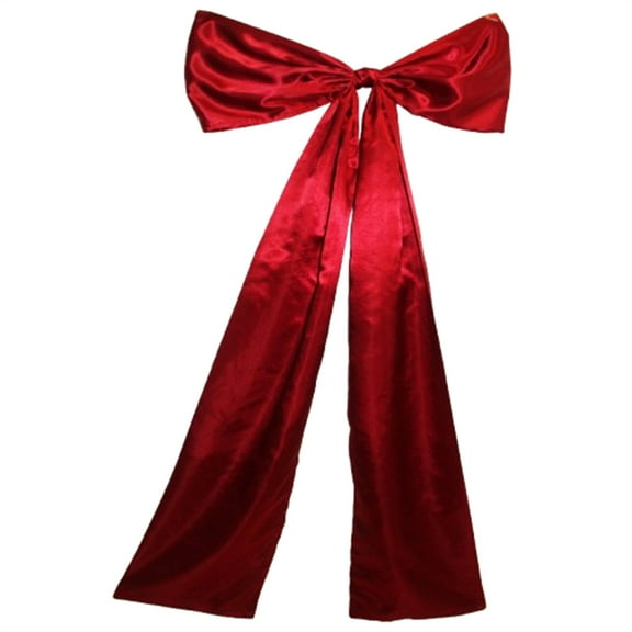 Large Red Bow Christmas Tree Topper, Big Festive Ribbon Hanging Ornament For Tree, Wreath, And Gift Decoration, Adds Holiday Elegance