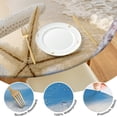 thumbnail image 4 of Round Stretch Tablecloth with Boho Chic Starfish Design - Waterproof Scratch-Resistant Windproof Table Cover for Picnics and Camping, 4 of 7