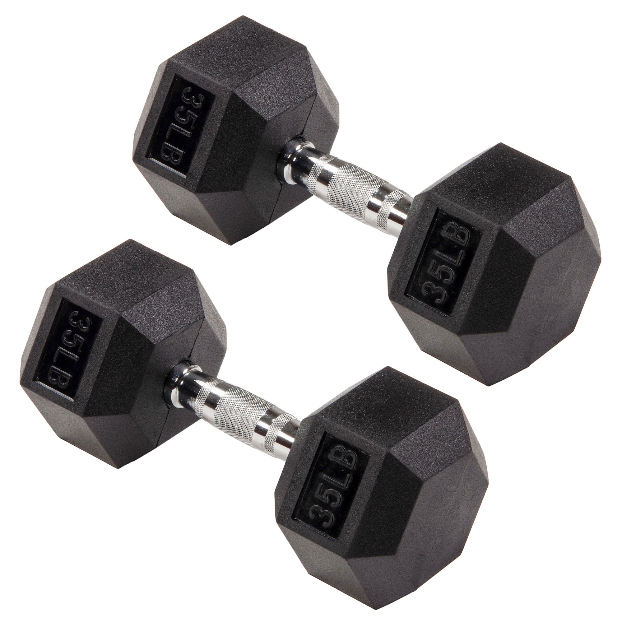 Signature Fitness Hex Dumbbells Strength Workout Equipment Set, 550 lbs