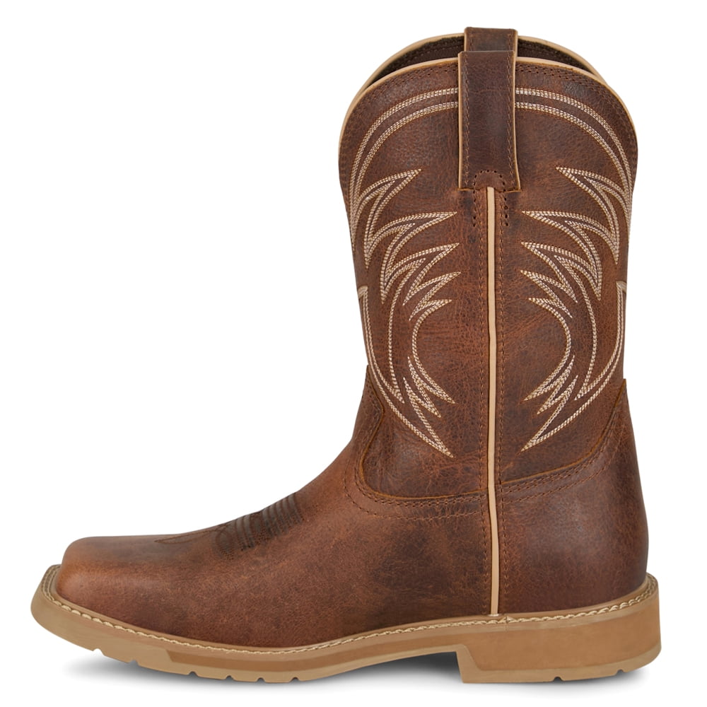 Justin Original‎ Work Boots Mens Size 7D Brown 11in Waterproof Pull On EH 4457 Justin Original Work Boots Mens Size 7D Brown 11in  main image 3