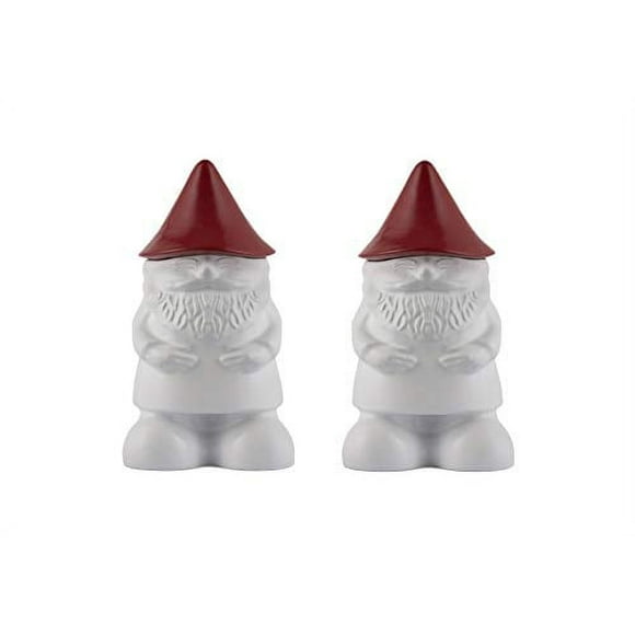 TIKI Brand 2-Pack Decorative Gnome Table Torch, for Outdoor Lighting in Patio, Backyard, 7 Inch, Red and White, 1120166