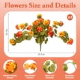 thumbnail image 4 of AcerichFad Fall Flowers Outdoor, 2 Pcs Artificial Autumn Hanging Fake Geraniums Silk Flowers for Outside Indoor Yard Garden Porch Patio Home Decor, Yellow Gradient Orange, 4 of 10