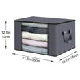 thumbnail image 3 of AZXY Blanket Storage Containers,Storage Bags for Clothes with Zipper,Closet Organizer Bins Fabric Folding,Stackable Blanket Containers for Large Blankets Quilt, 3 of 7