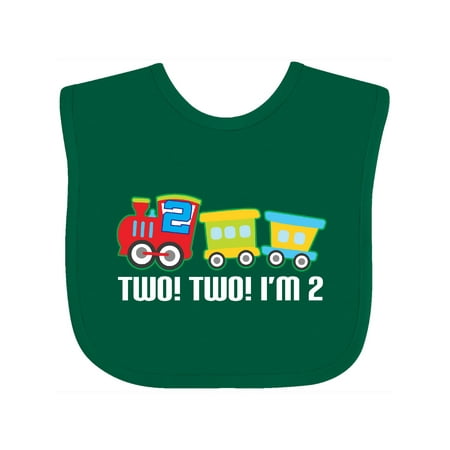 

Inktastic 2nd Birthday Two Two Train Outfit Gift Baby Boy Bib