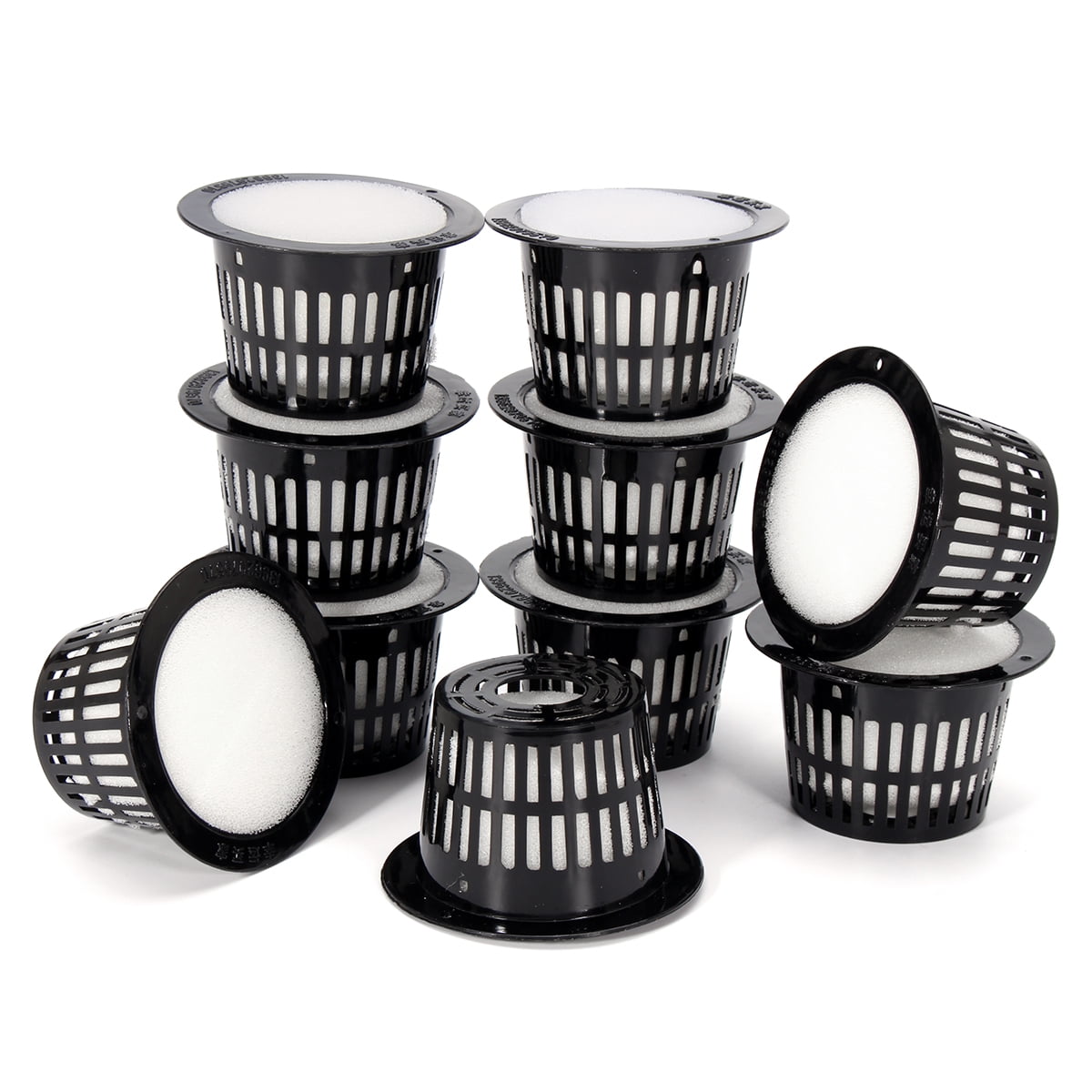 10 Pack Net Pots Round Heavy Duty Cups Wide Lip Design Orchids