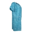 thumbnail image 4 of Sindrella Women's Cotton Blend Snap Front Duster Robe With Pocket - Blue Retro Flowers - Small, 4 of 4