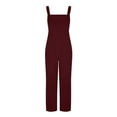 thumbnail image 4 of Dovford Women's Casual Corduroy Overalls Adjustable Straps Baggy Pants Wide Leg Jumpsuits with Pockets, 4 of 7