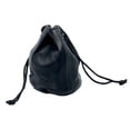 thumbnail image 3 of Genuine Leather Drawstring Pouch Spring Locks Coin Soft Purse Small Wrist Bag, 3 of 10