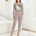 thumbnail image 4 of Hello Kitty Women's Pajama Sets Long Sleeve Pajamas Top And Pants Sleepwear Nightwear Soft Pjs Lounge Sets, 4 of 8