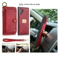 thumbnail image 5 of Galaxy Note 10 Plus Wallet Case, Alleytech Girls Women Magnets Detachable Zipper Wallet Case Cover PU Leather Folio Flip Holster Carrying Case Card Holder for Samsung Galaxy Note 10+ Plus 2019, Red, 5 of 9