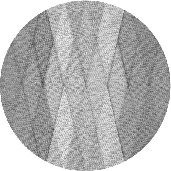 Ahgly Company Machine Washable Indoor Round Transitional Gray Area Rugs, 3' Round