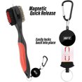thumbnail image 2 of Golf-EZ Golf Club Cleaning Brush Set with Magnetic Quick Release (2 Pack), Retractable, Oversized Brush Head, 2 of 5