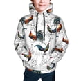 thumbnail image 2 of Bingfone Cool Chicken Pattern Youth Classic Hoodies Soft Hooded Pullover Sweatshirts for Girls and Boys, 2 of 6