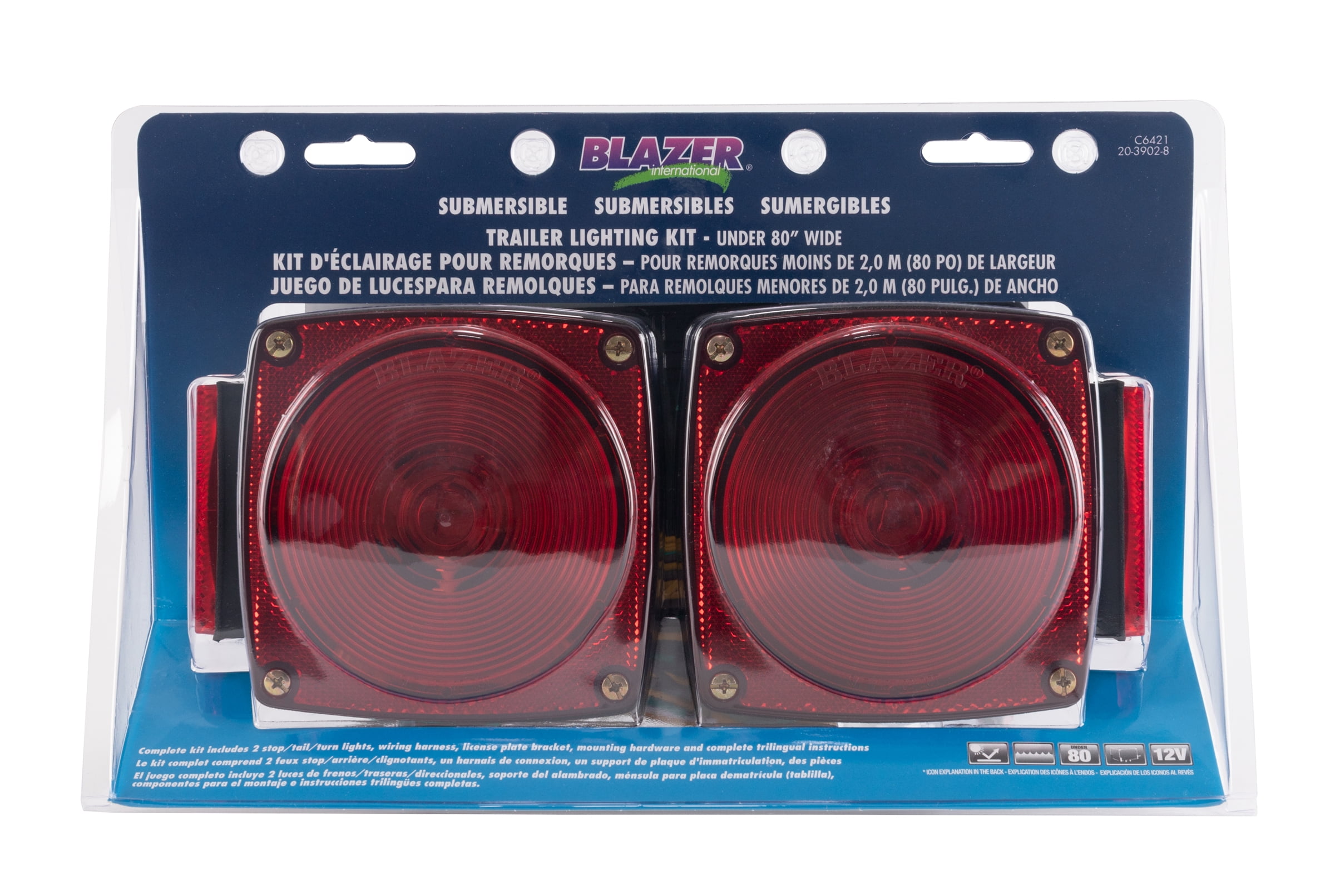 Hopkins Towing Solutions Submersible Combination Trailer Light Kit for Trailers Under 80" Wide
