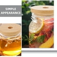 thumbnail image 5 of TEHAUX 8 Pack Khaki Wood Jar Lids with Straw Hole for Home Use Sealing Cover, 5 of 6