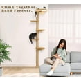 thumbnail image 4 of Floor to Ceiling Cat Tree for Kittens Wall Mounted Cat Wall Shelves with Grey Felt Pads Adjustable Wild Simulation Cat Tower Rotatable Platforms for Climb Scratch and Look, 4 of 9