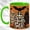 Green, variant on Patterned Ghost Coffee Mug, Cute Halloween Mug, Ceramic 11 oz