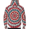thumbnail image 7 of Fotbe Men's Hoodie with Round Design Pattern - Kangaroo Pocket Pullover Hooded Sweatshirt, Perfect for Daily Wear, Travel, and Home-Small, 7 of 7