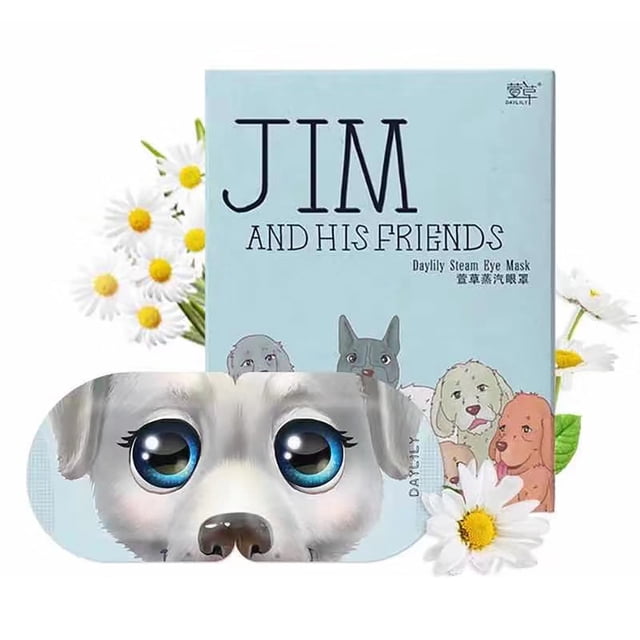 Coofit 10PCS Steam Warm Eye Masks Heat Moist Relieve Dog Printed Self Heated Eye Masks