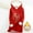 Red, variant on Women's Fleece Lined Hoodie Long Sleeve Printed Base Layer Underwear Tops Red 2XL