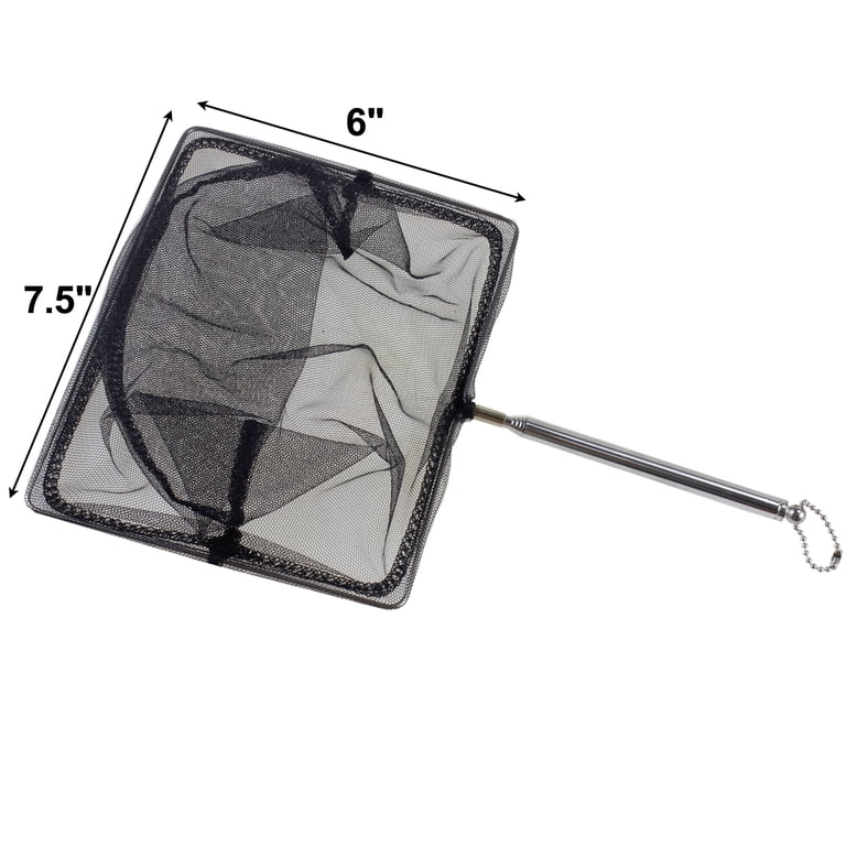 aqua net fishing Week ABS Aquarium Fish Fish net with telescopic handle allows you to reach the bottom of deep tank without dripping hands Soft fine nylon netting reducing the risk of injury while transferring delicate fish Aquaneat Fish Net Aquarium, 8