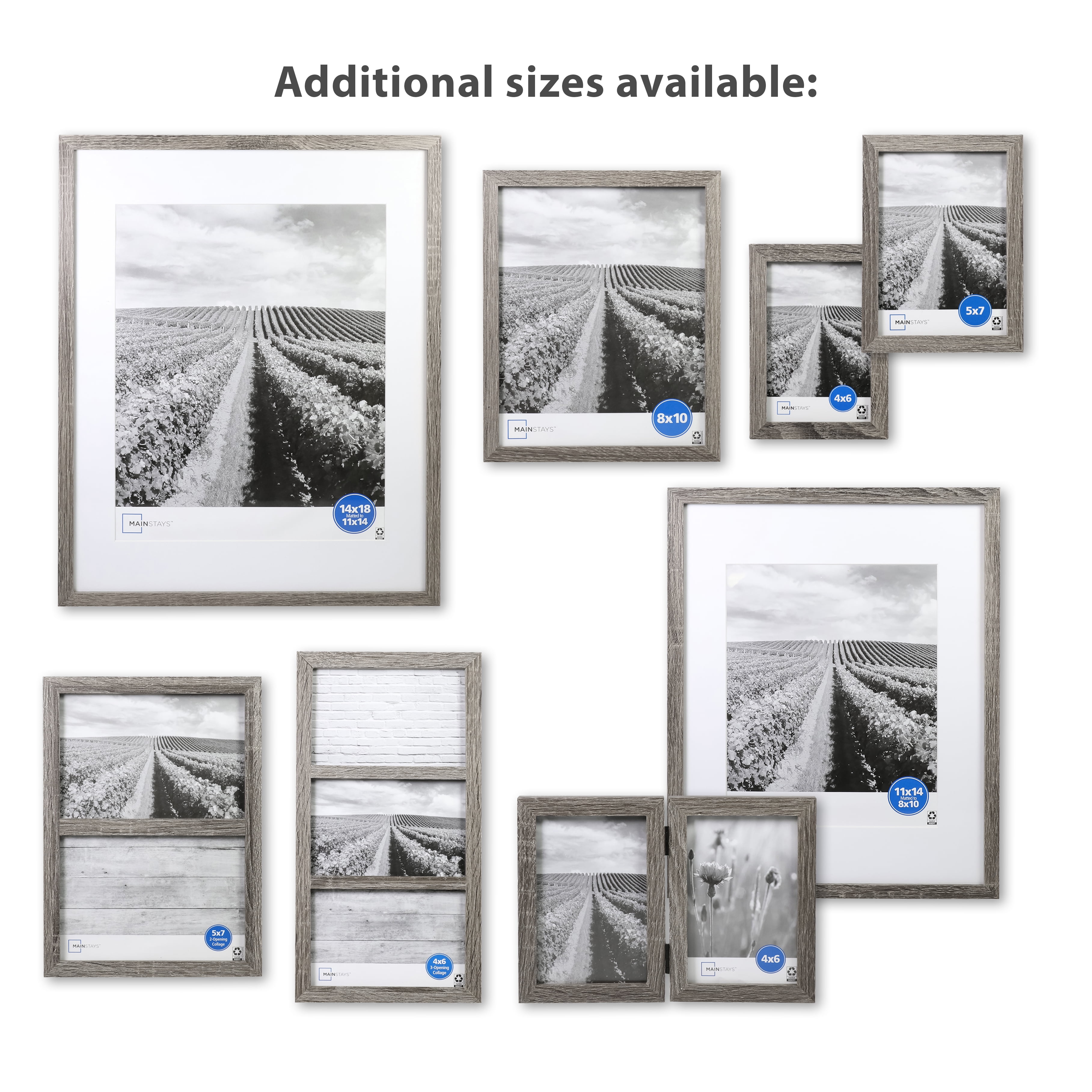 Mainstays – 5x7 Picture Frame – Rustic Gray Gallery Linear Program Tabletop & Wall Photo Frame