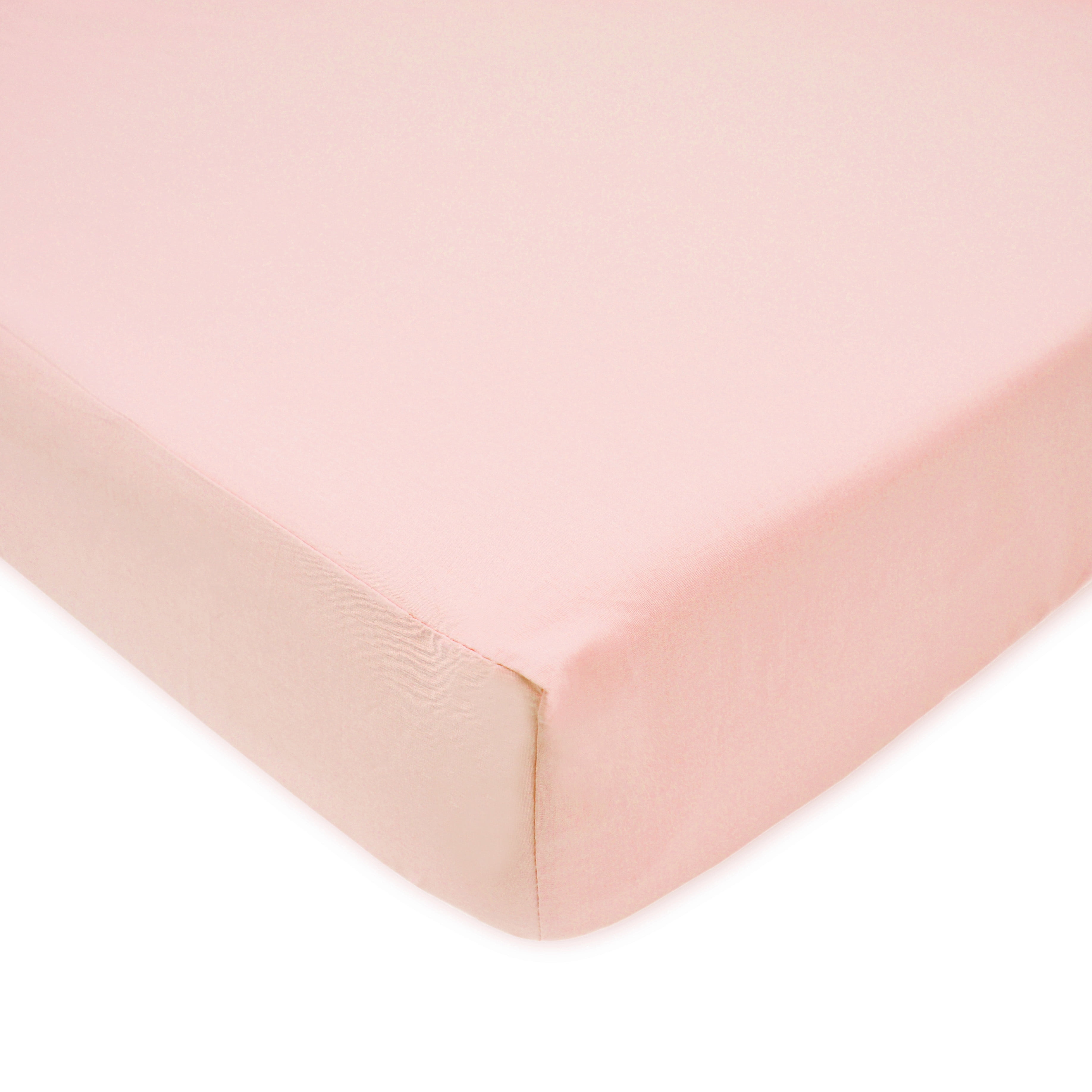 American Baby Co. Percale Cotton Fitted Crib Sheet, Pink