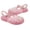 Pink, variant on Girls Jelly Sandals Dressy Smile Cloud Glitter Summer Shoes Comfy Closed Toe Flats Footwear Little Kids Child