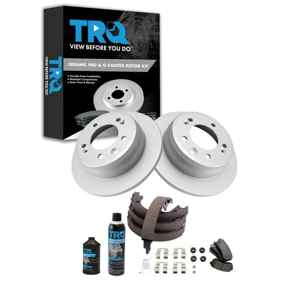 TRQ Rear Brake Pad & Rotor Kit BKA34827 Fits Select 2010-2015 Hyundai Tucson