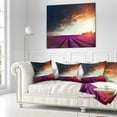 thumbnail image 2 of Designart Stunning Lavender Field under Cloudy Sky - Floral Throw Pillow - 18x18, 2 of 4