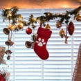 thumbnail image 4 of LanSuare Christmas Knitted Stockings with Dog Paw Prints, 7Inch Personalized Christmas Stockings, Hanging Ornaments Candy Gift Bags for Christmas Decorations, 4 of 7