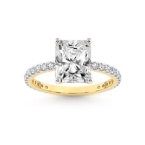 5 Carat IGI Certified Radiant Shape Lab Grown Diamond Engagement Ring | 14K Yellow Gold |Emily Eternity Diamond Ring | FG-VS1-VS2 Quality Friendly Diamonds