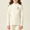 thumbnail image 2 of Asxite Toddler Solid Tops Stand Collar Long Sleeve Soft Cotton Warm Casual Pullover Fall Tee 1T, 2 of 6