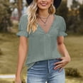thumbnail image 5 of Mittory Womens Summer TopsTrendy Short Sleeve Shirts Spring Clothes V Neck Tshirts Fashion Blouses Casual Tunics, 5 of 7