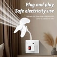 thumbnail image 3 of Plug in Ceiling Fan, Socket Fan Kit with Plug Adapter, Mini Quiet Electric Fan with Flexible Gooseneck, Plug-in & Light Bulb Base Compatibility, 3 of 8