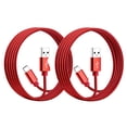 thumbnail image 1 of [2 Pack] USB C Cable 3A Fast Charger 2FT, ROFAY USB A to Type C Charging Cord Compatible with iPhone 16/15 Pro Max, Galaxy S25 S24 A71, S20 S10 S9 S8 Plus and More, Red, 1 of 6