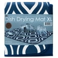 thumbnail image 6 of XL Reversible Microfiber Dish Drying Mat, Double Trellis, Navy, 18" x 24", 6 of 7