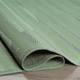 thumbnail image 4 of Fab Habitat Striped Outdoor Rug - Waterproof, Fade Resistant, Crease-Free - Premium Recycled Plastic - Porch, Deck, Balcony, Mudroom, Laundry Room, Patio - Kyoto - Green - 3 x 5 ft, 4 of 7