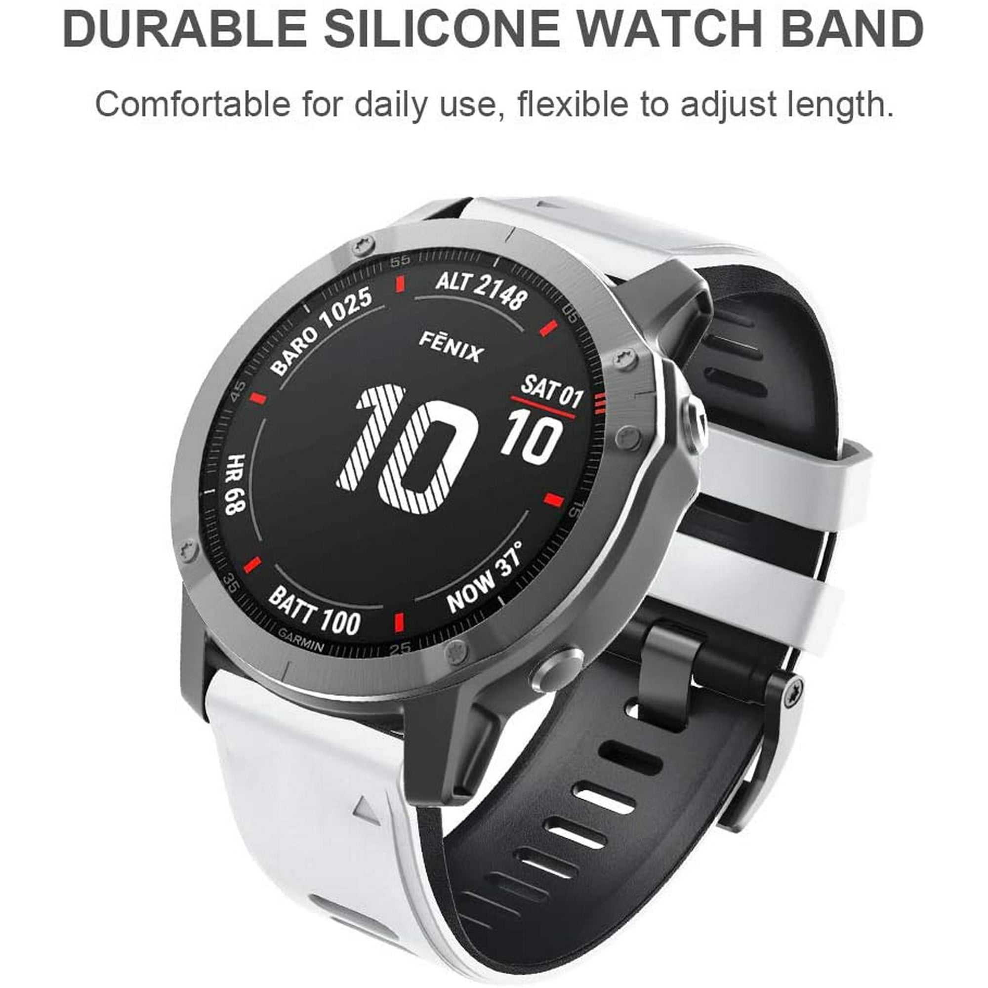 ANCOOL Compatible with Fenix 7 Band Two Tone Soft Silicone Sport Wristband Watch Strap Replacement for Fenix 6 Fenix 6 Walmart